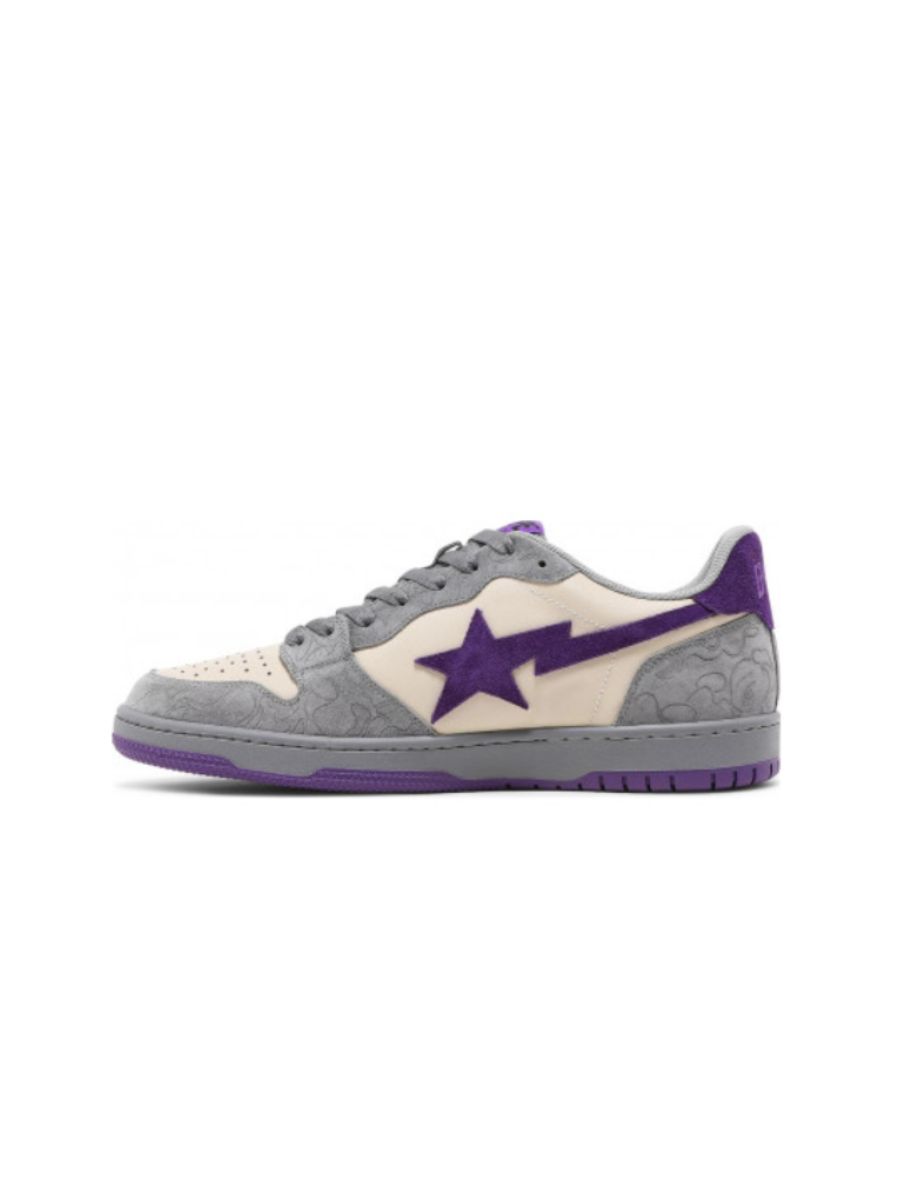 Картинка Кроссовки Bathing Ape Court Sta Mist Grey Royal Purple