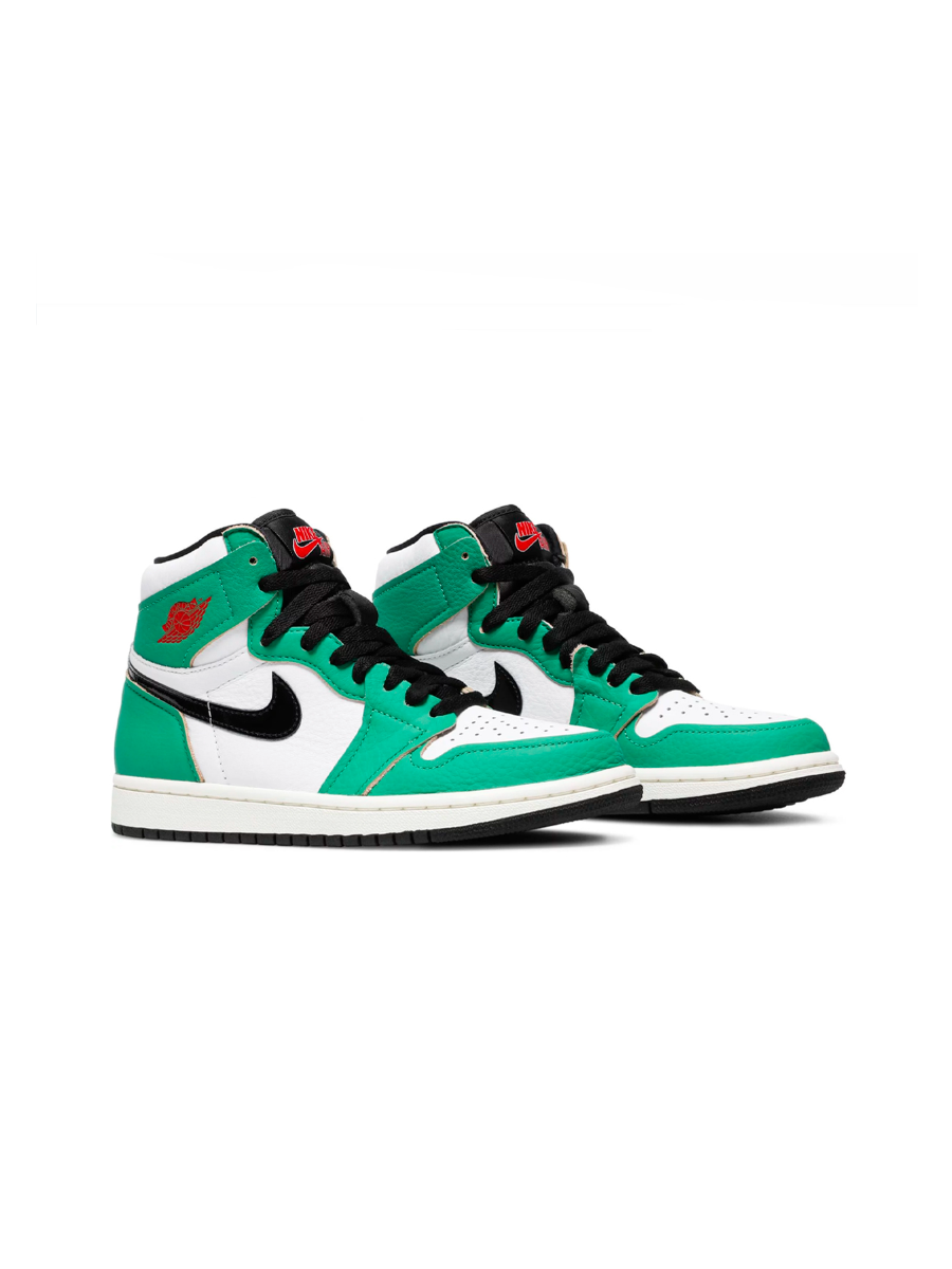 Картинка Кроссовки мужские высокие Nike Air Jordan 1 Lucky Green