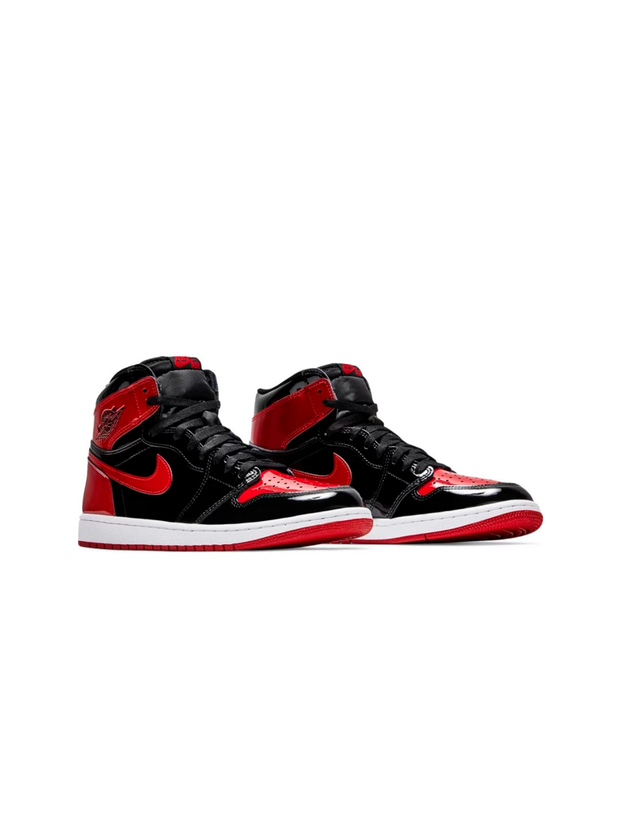 Картинка Кроссовки осенние Nike Air Jordan 1 Retro High OG Patent Bred