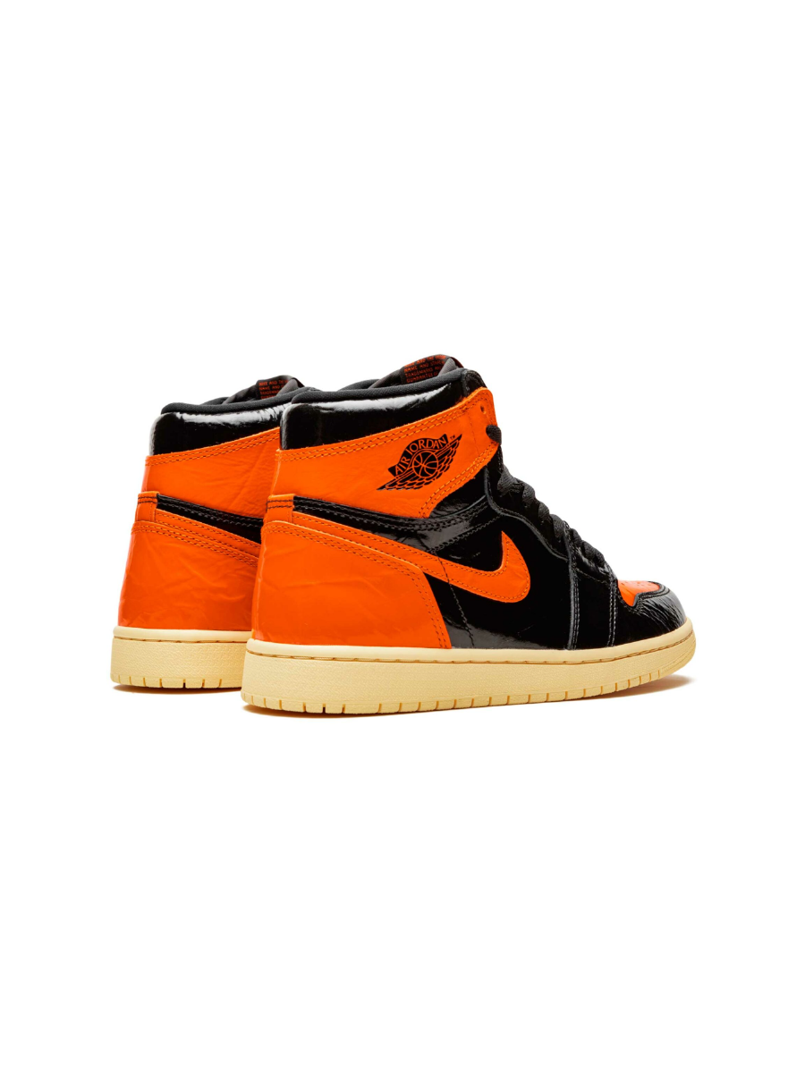 Картинка Кроссовки Nike Jordan 1 Shattered Backboard 1.0 Черно-Оранжевые