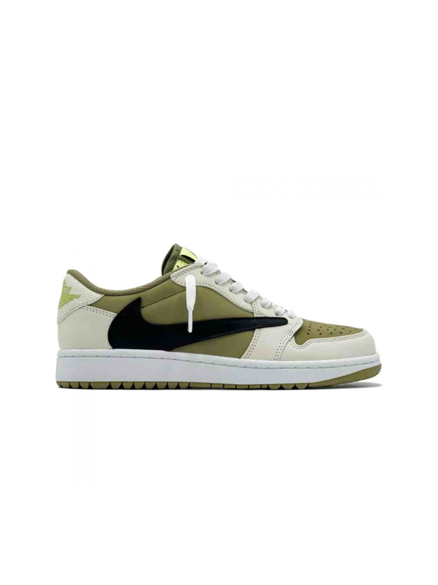 Картинка Кроссовки Nike Air Jordan 1 Travis Scott Golf Olive