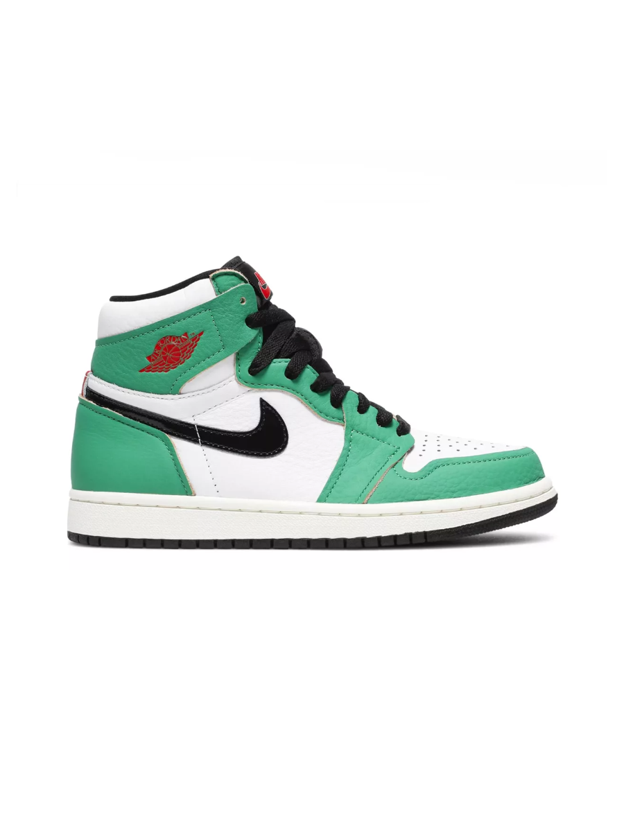 Кроссовки мужские высокие Nike Air Jordan 1 Lucky Green