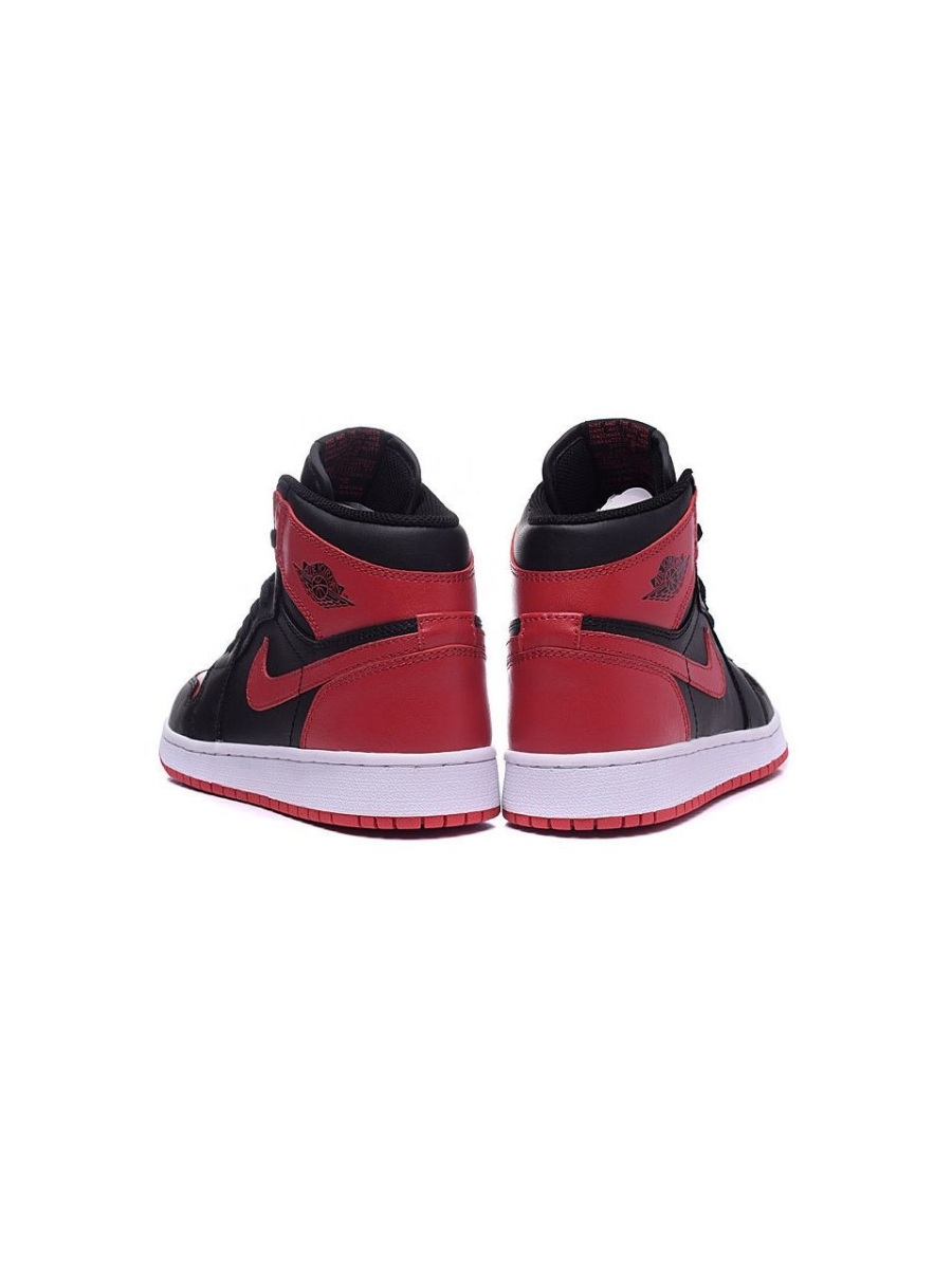 Картинка Кроссовки Air Jordan 1 Black Red с мехом