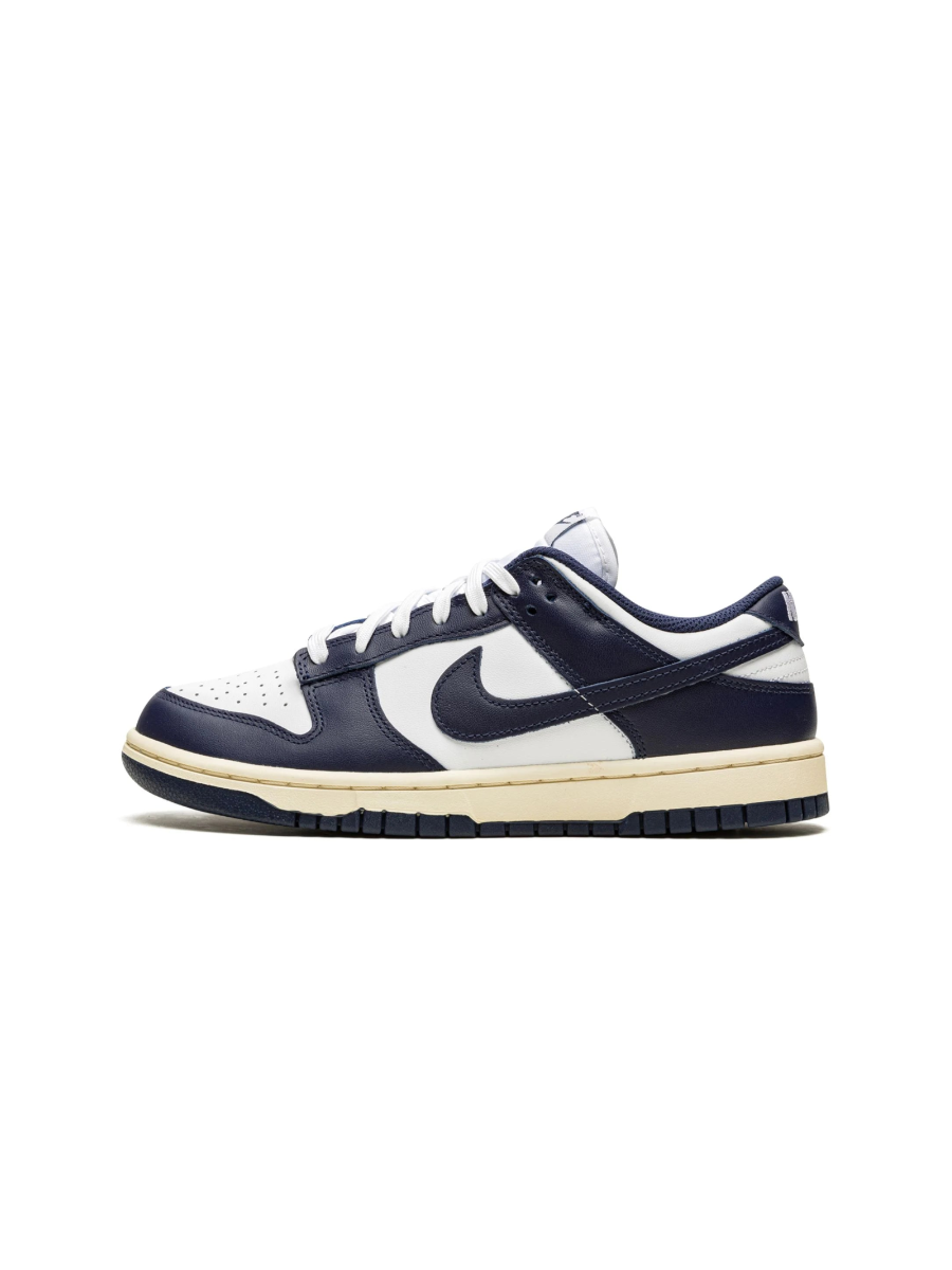 Картинка Кроссовки мужские Nike Dunk Low Vintage White Midnight Navy