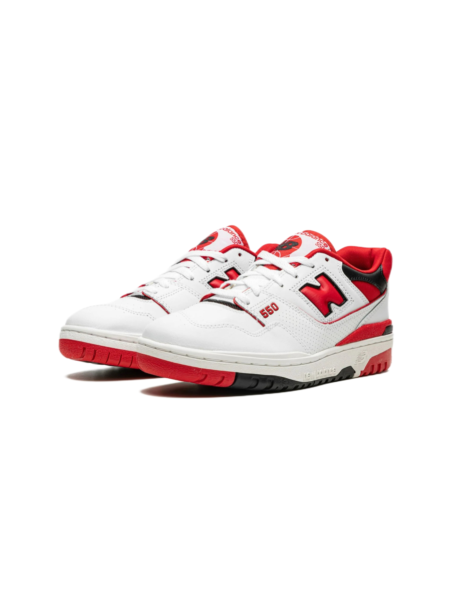 Картинка Кроссовки унисекс разноцветные New Balance 550 White Red