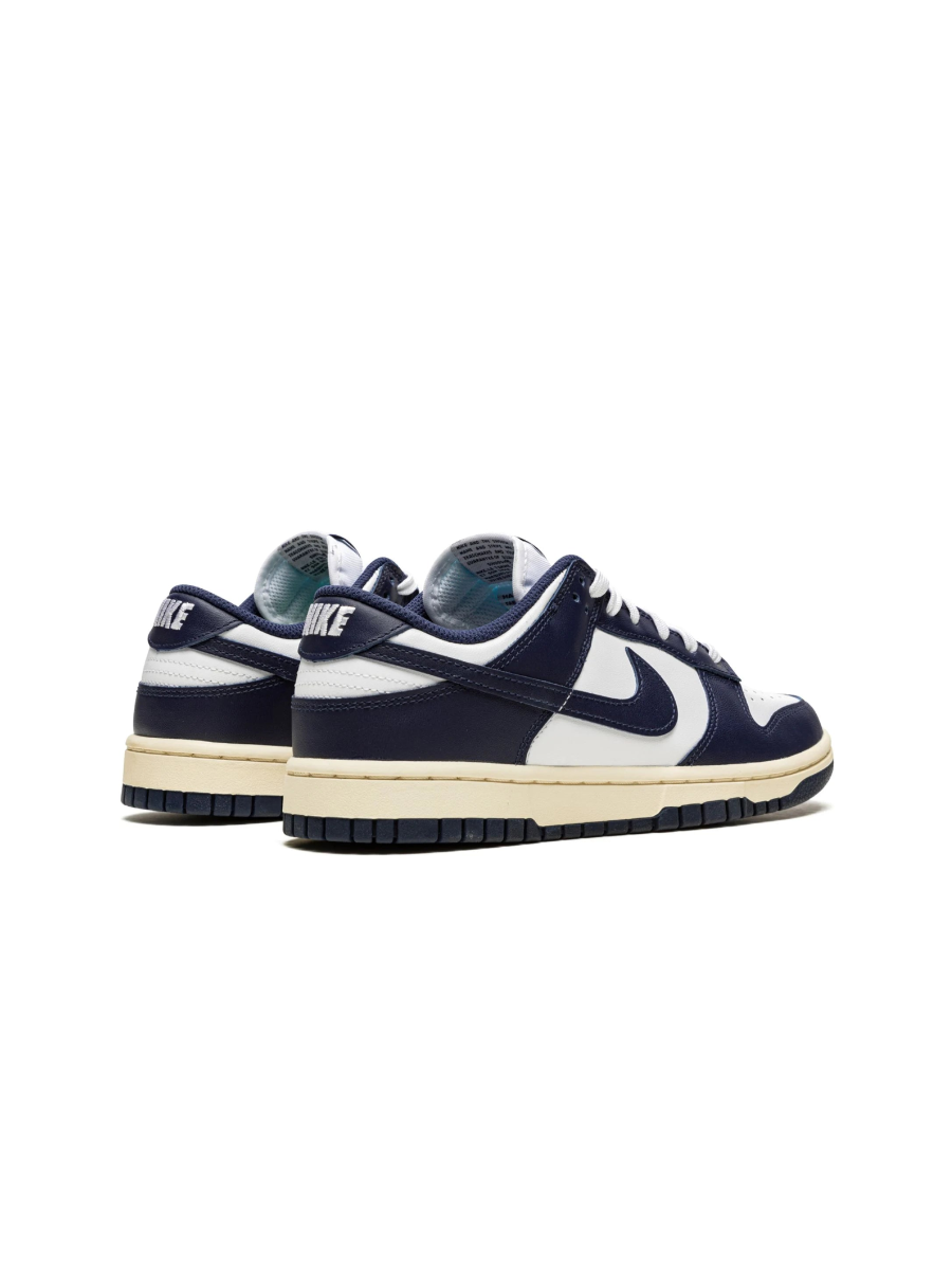 Картинка Кроссовки мужские Nike Dunk Low Vintage White Midnight Navy