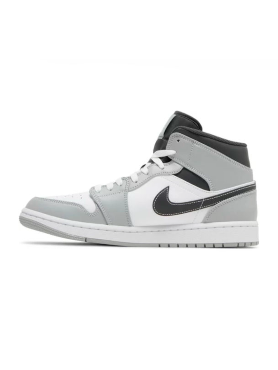 Картинка Кроссовки мужские баскетбольные Nike Air Jordan 1 Mid Light Smoke Grey