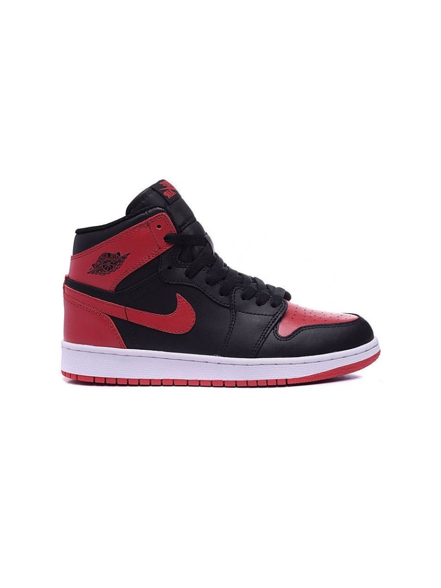 Картинка Кроссовки Air Jordan 1 Black Red с мехом