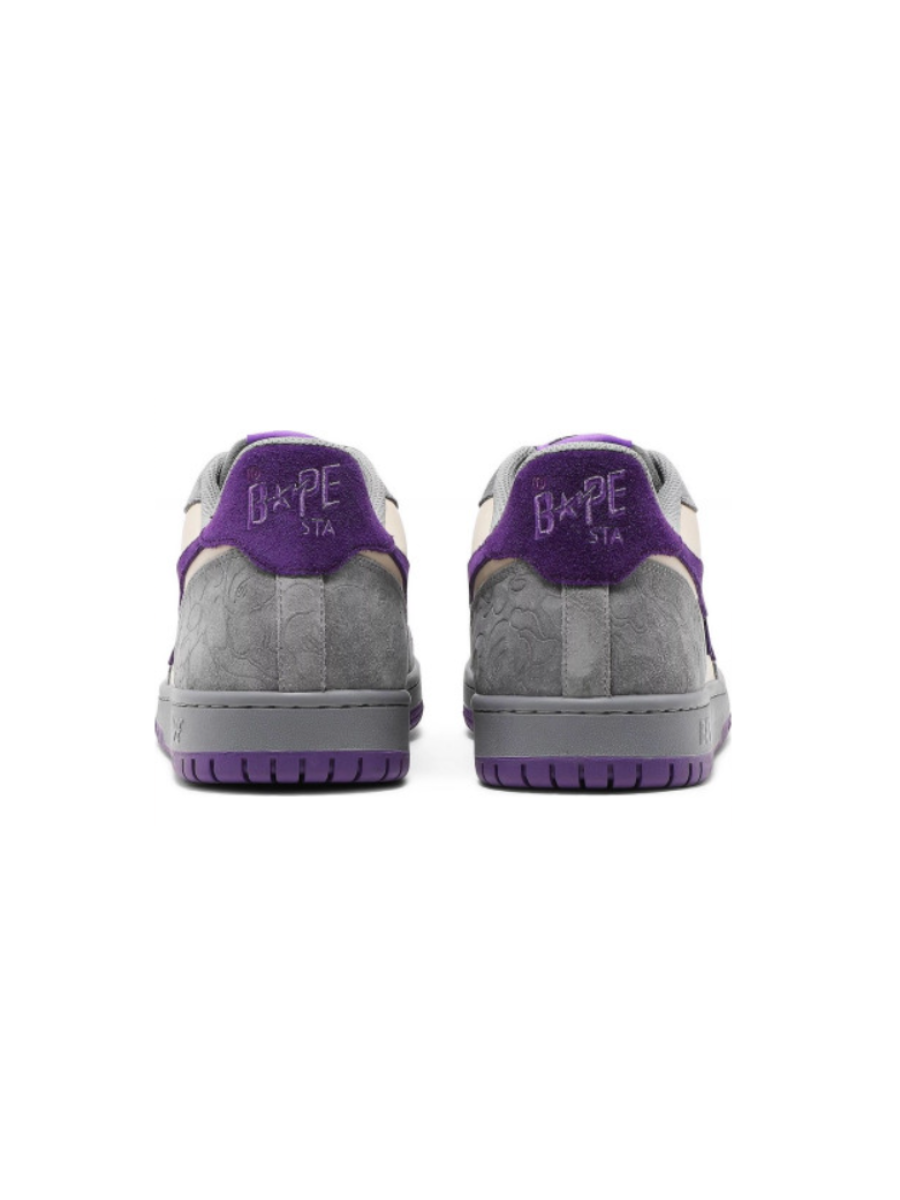 Картинка Кроссовки Bathing Ape Court Sta Mist Grey Royal Purple