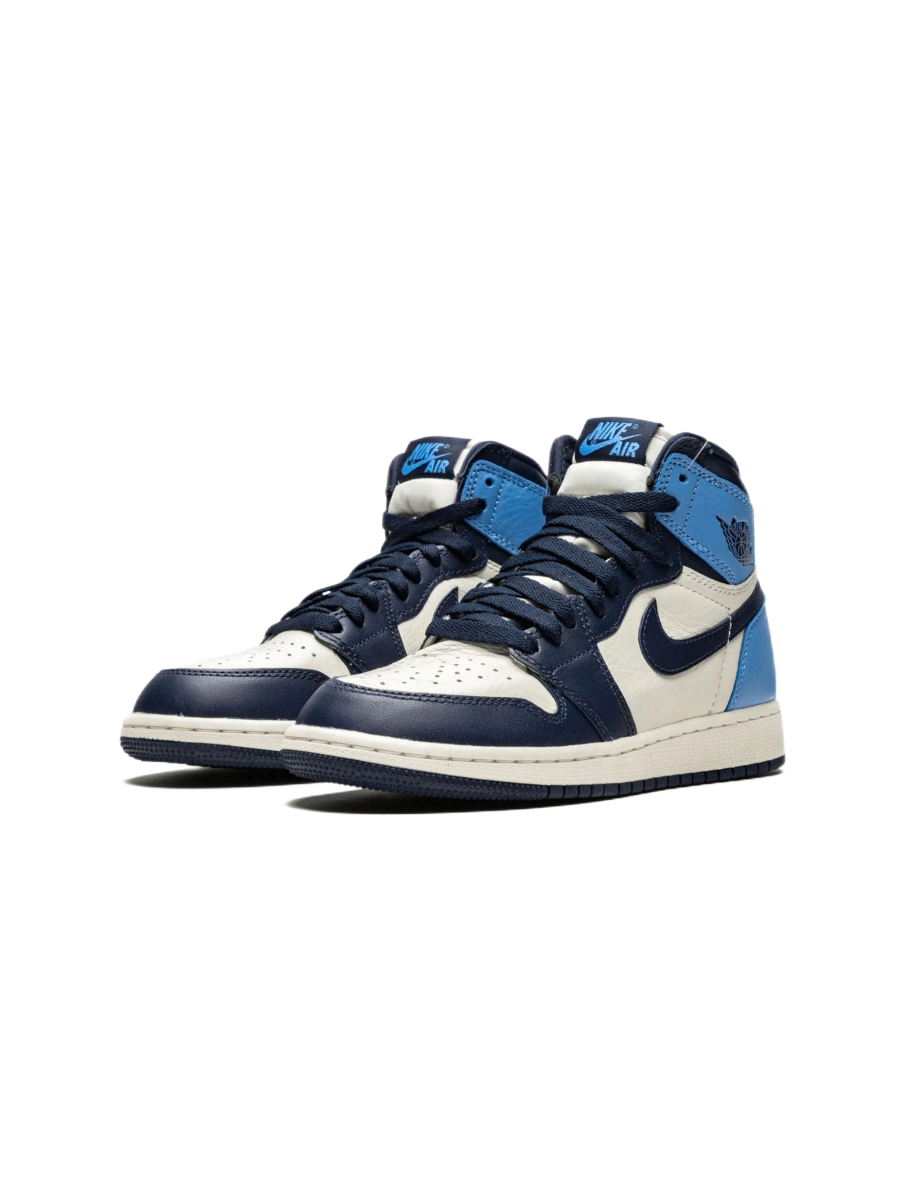 Картинка Кроссовки зимние с мехом Nike Air Jordan 1 Hight Obsidian UNC 