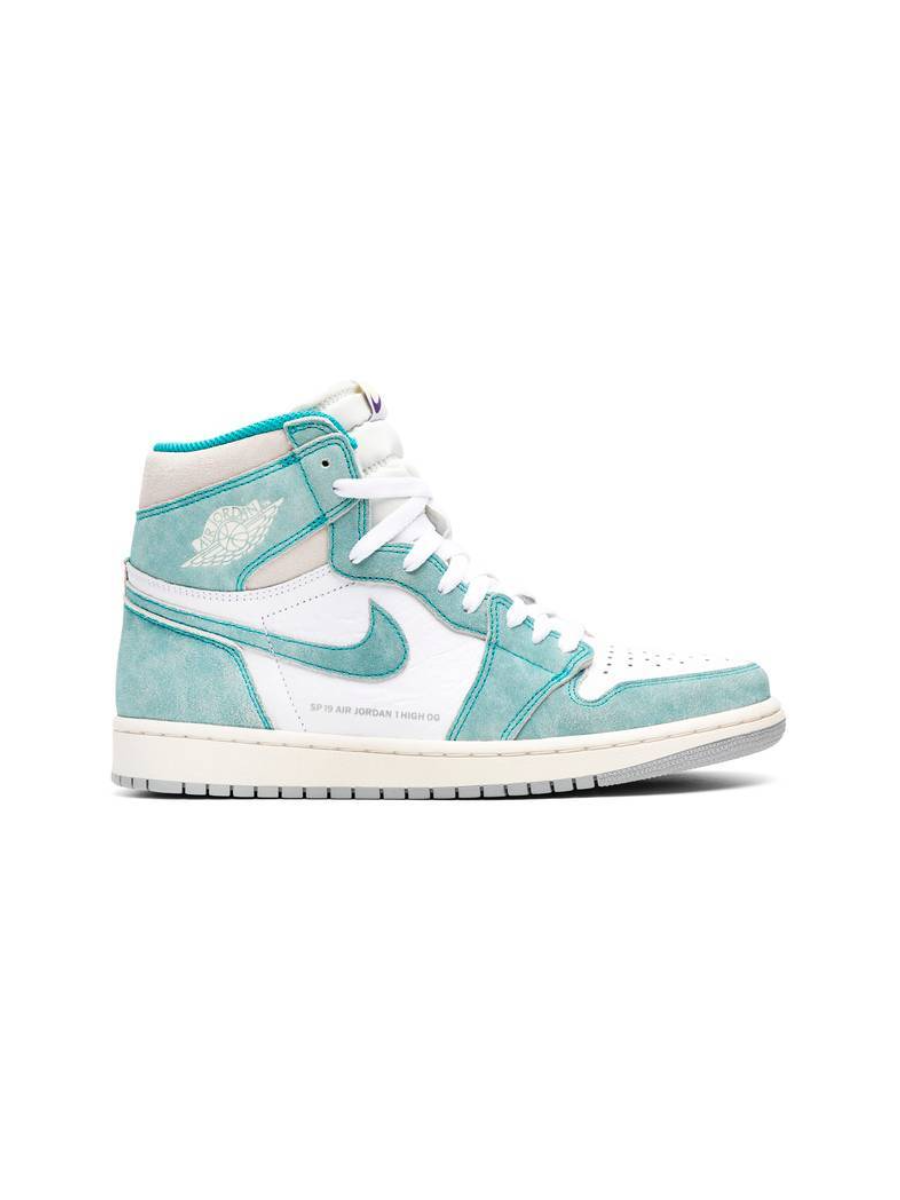 Картинка Кроссовки высокие баскетбольные Nike Air Jordan 1 Retro High Turbo Green