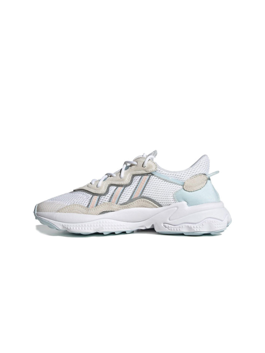 Картинка Кроссовки с сеткой для зала Adidas Ozweego Light Cream White