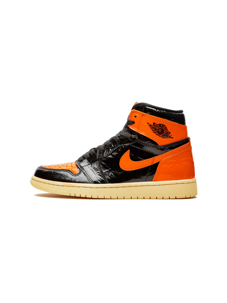 Картинка Кроссовки Nike Jordan 1 Shattered Backboard 1.0 Черно-Оранжевые