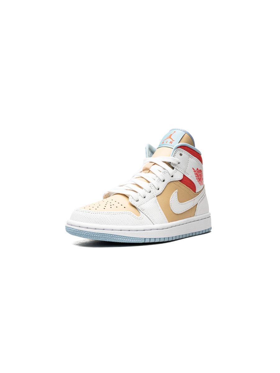 Картинка Кроссовки баскетбольные с сеткой Nike Air Jordan 1 Mid SE Sesame