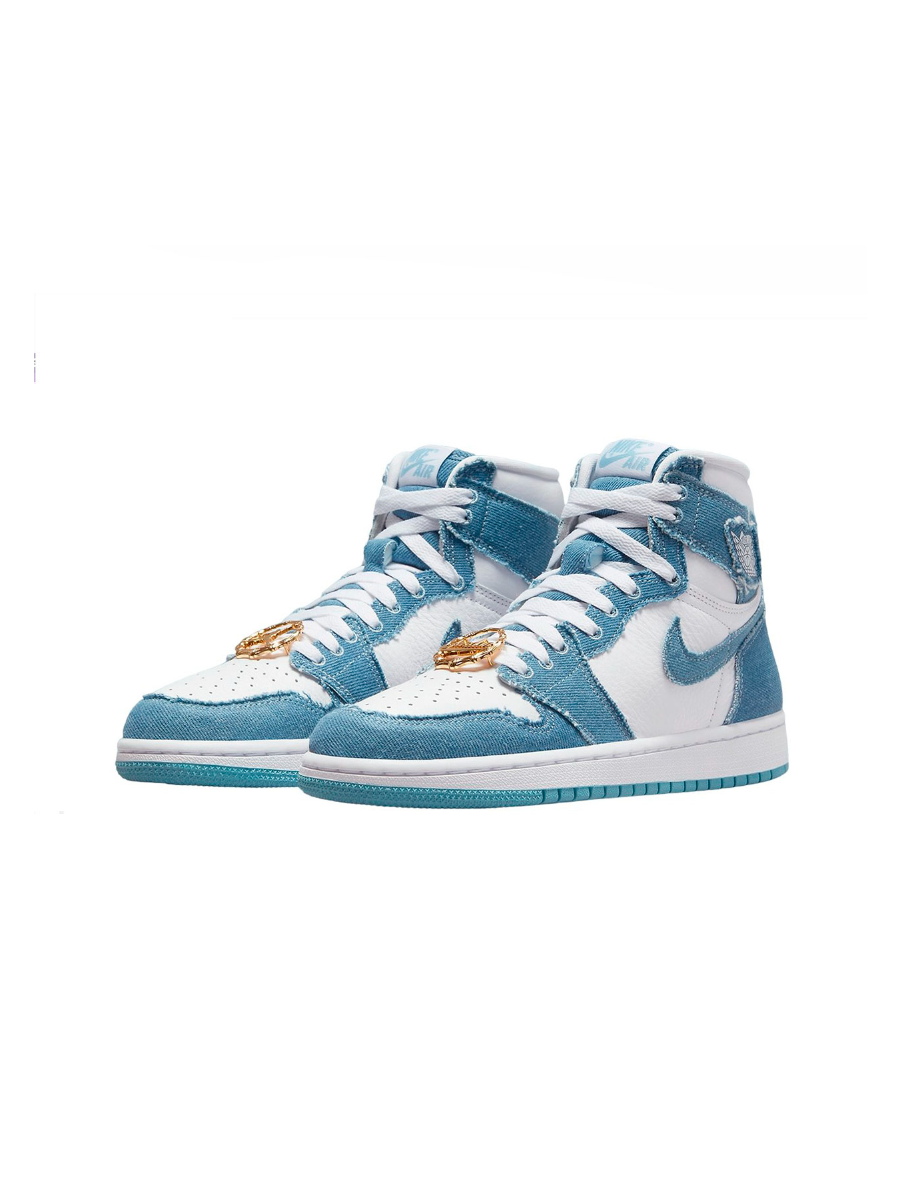 Картинка Кроссовки высокие баскетбольные Nike Air Jordan 1 High Denim