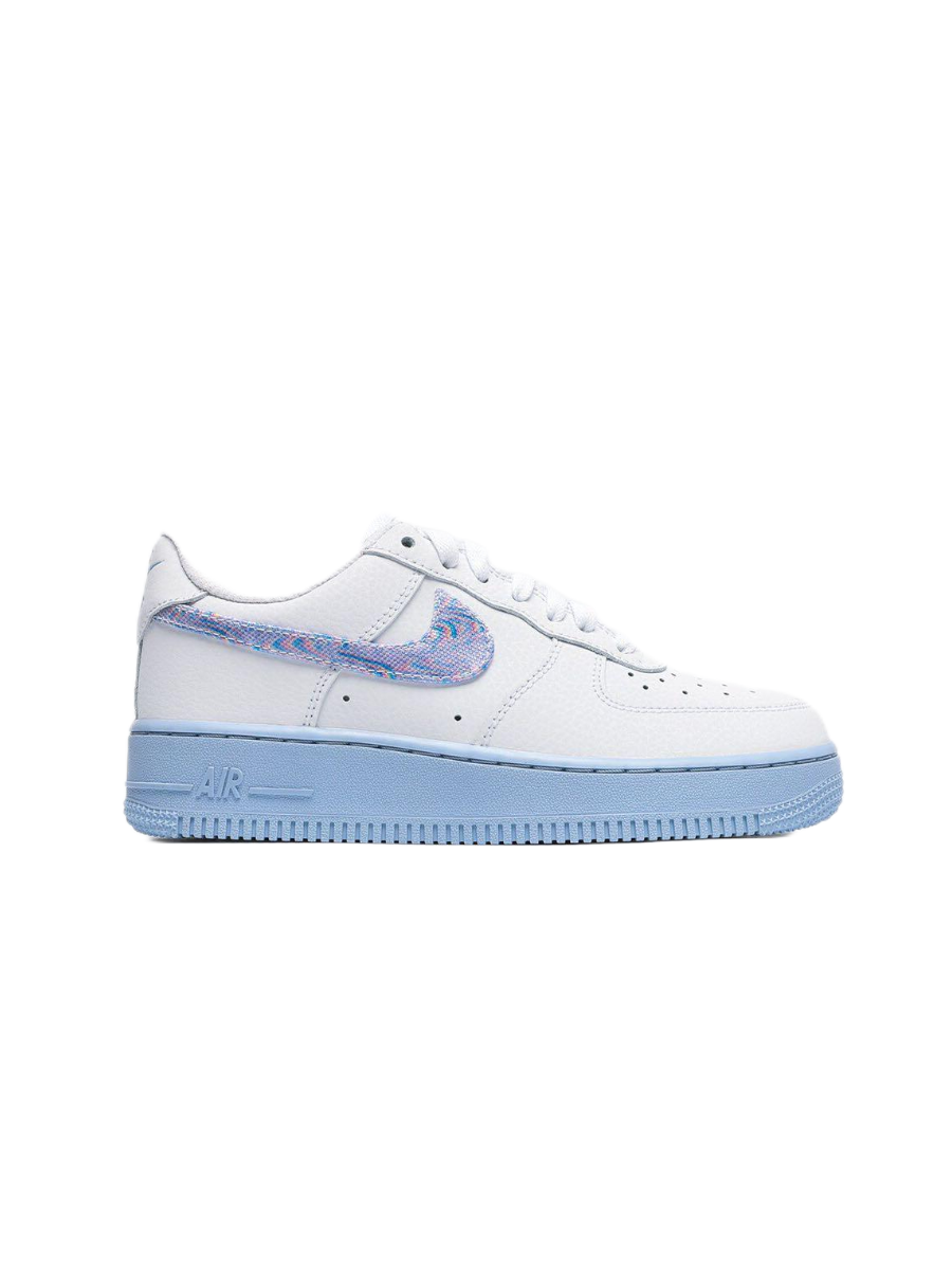 Картинка Кроссовки кожаные Nike Air Force 1 07 LV8 White Hydrogen Blue