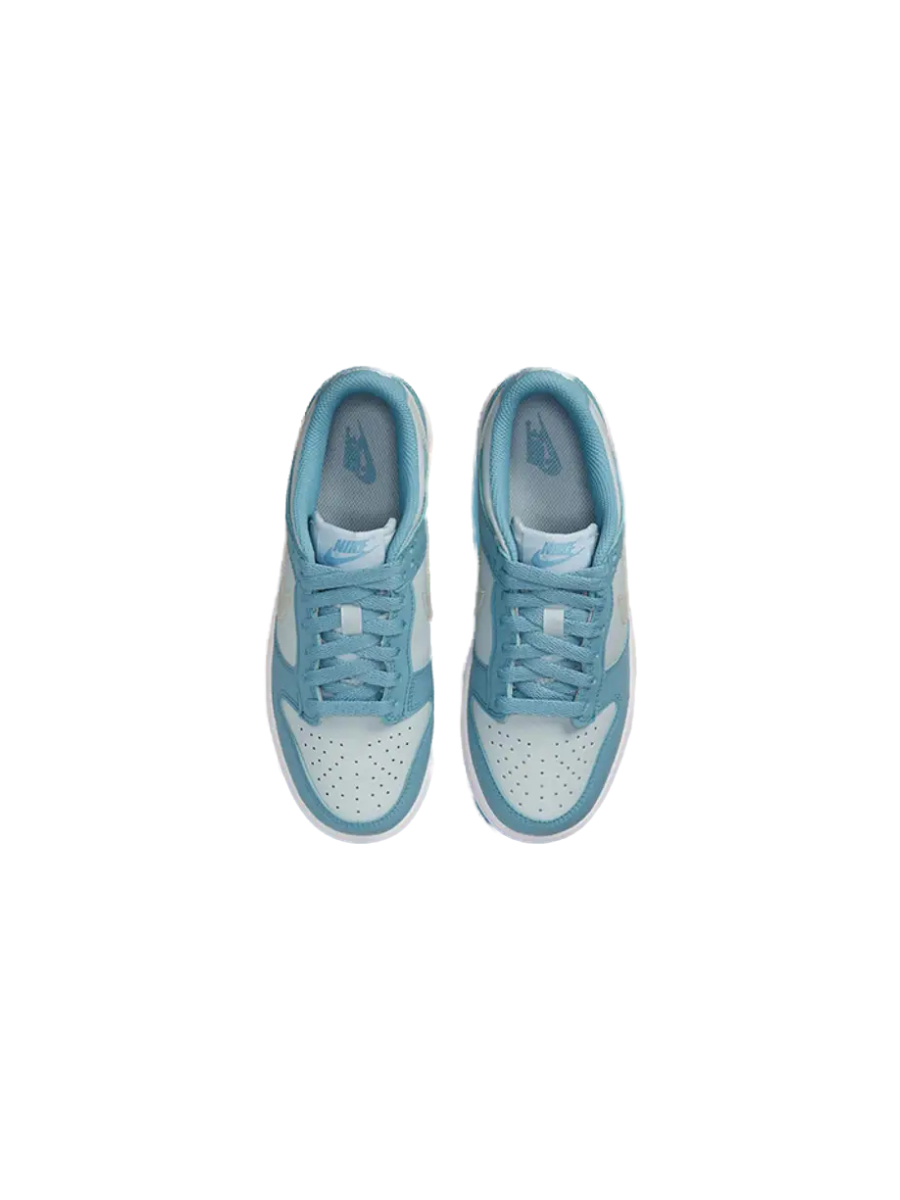 Картинка Кроссовки повседневные кожаные Nike Dunk Low GS TPU Swoosh Blue