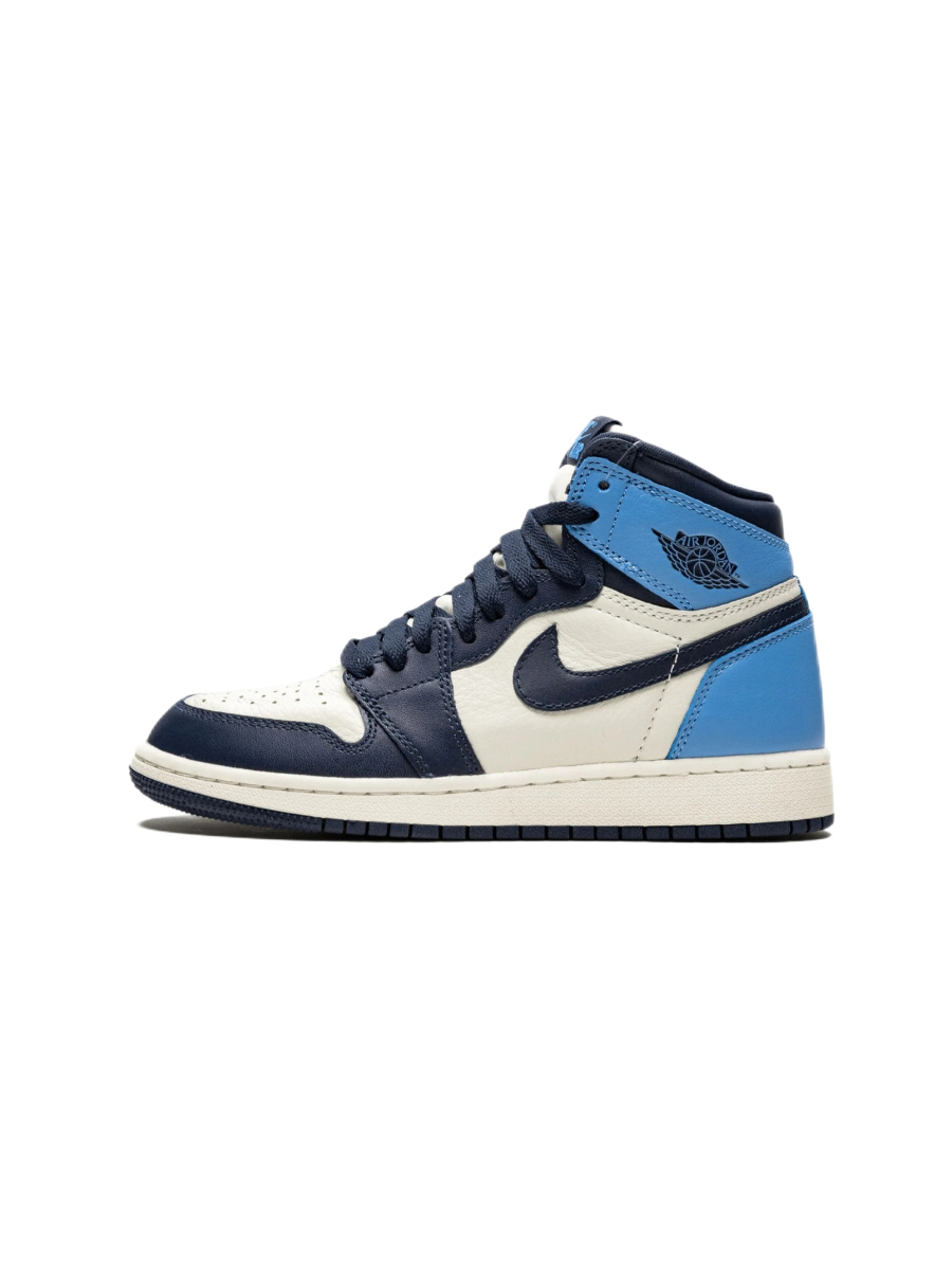 Картинка Кроссовки зимние с мехом Nike Air Jordan 1 Hight Obsidian UNC 