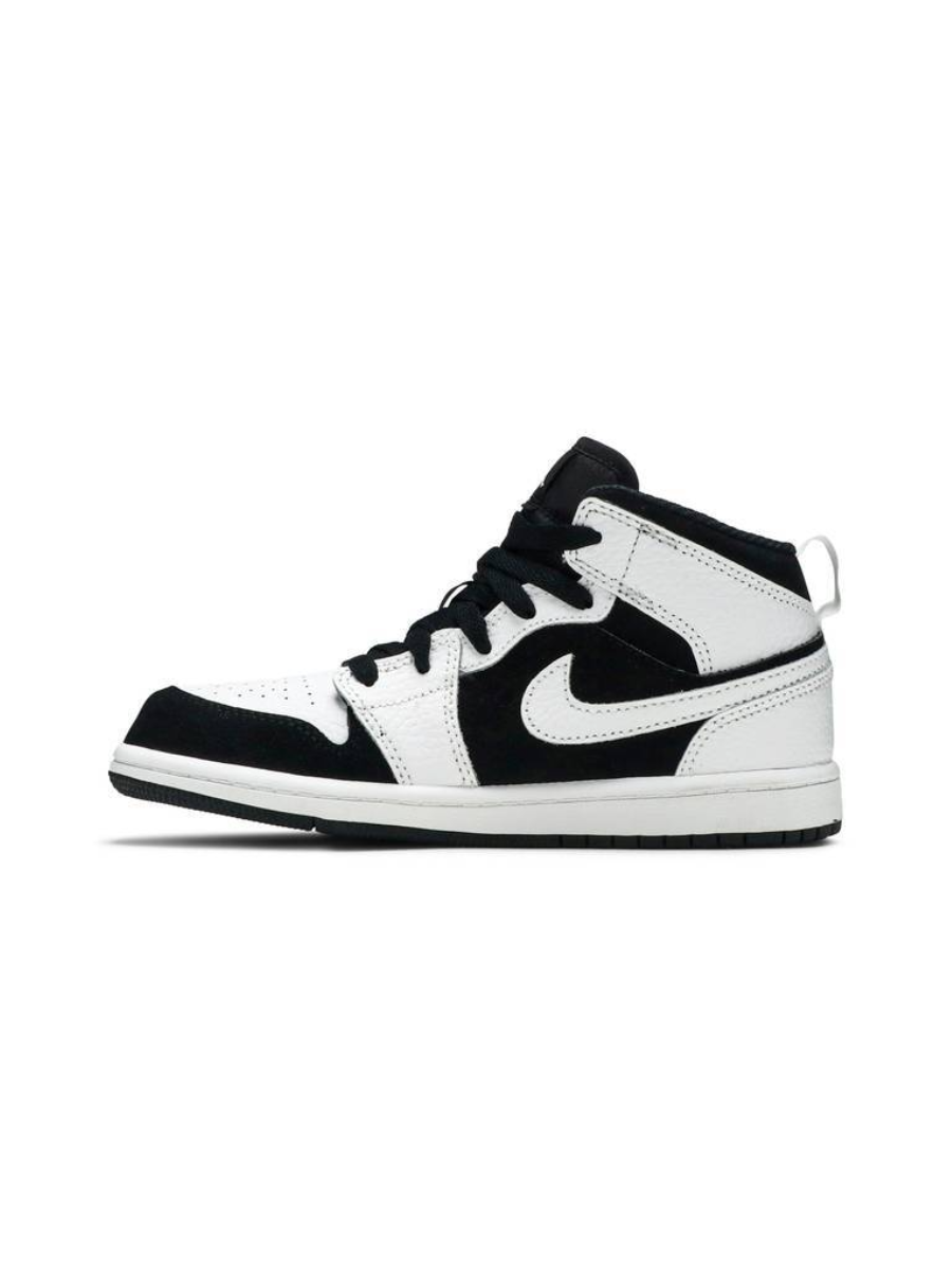 Картинка Кроссовки баскетбольные Nike Air Jordan 1 Mid White Tuxedo