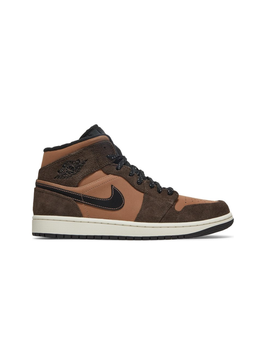 Картинка Кроссовки высокие Nike Air Jordan 1 Mid SE Dark Chocolate