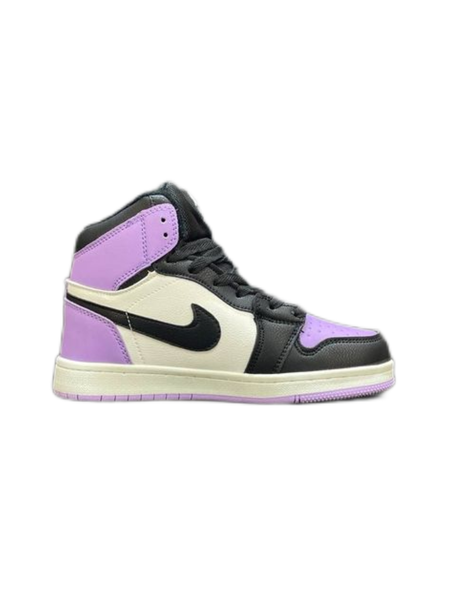 Картинка Кроссовки зимние с мехом термо Nike Air Jordan 1 Hight purple