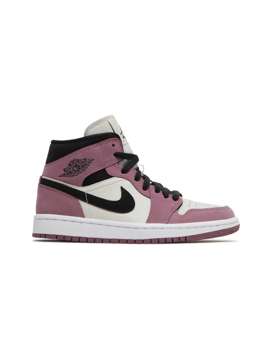 Картинка Кроссовки осенние высокие Nike Air Jordan 1 Mid Light Mulberry