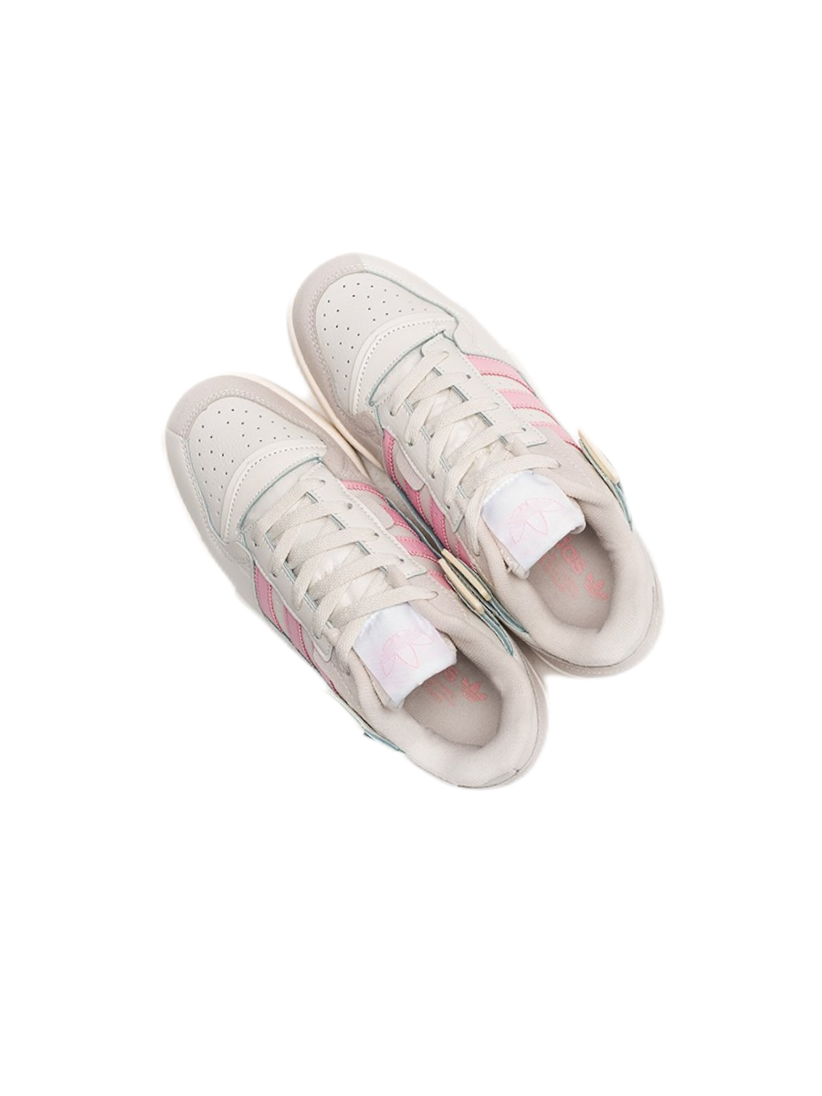 Картинка Кроссовки женские кожаные Adidas Forum 84 Low White Light Pink