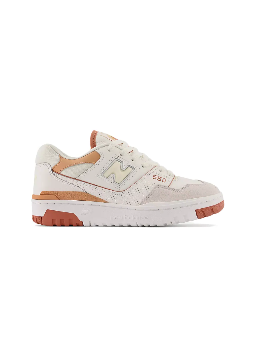 Картинка Кроссовки летние для ходьбы туризма New Balance 550 White Brown