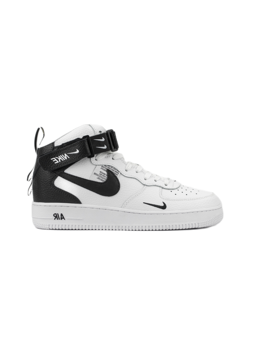 Картинка Кроссовки зимние с мехом Nike Air Force High BLACK WITH FUR 