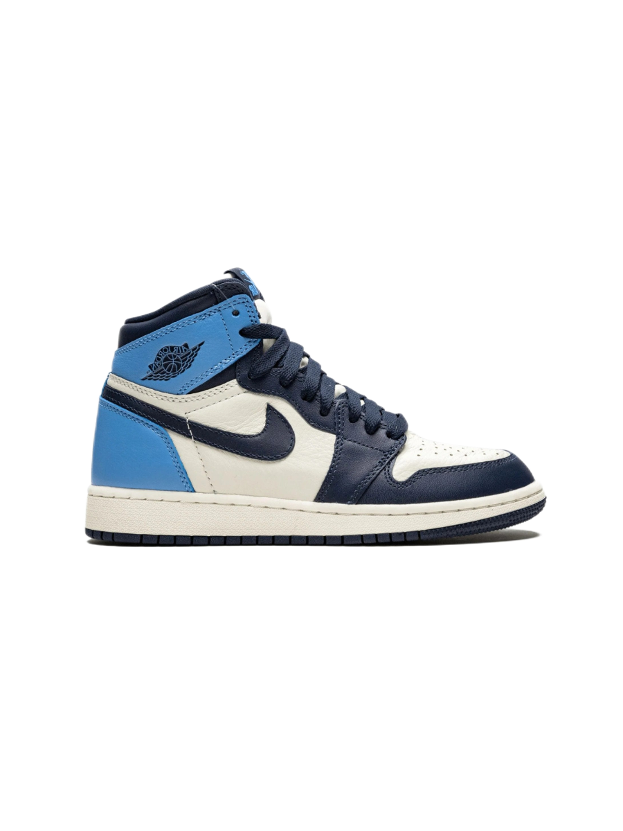 Картинка Кроссовки зимние с мехом Nike Air Jordan 1 Hight Obsidian UNC 