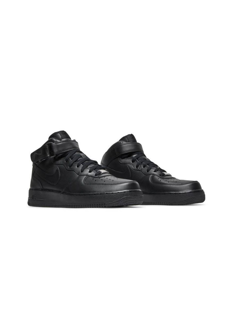 Картинка Кроссовки мужские демисезонные Nike Air Force 1 Mid Black