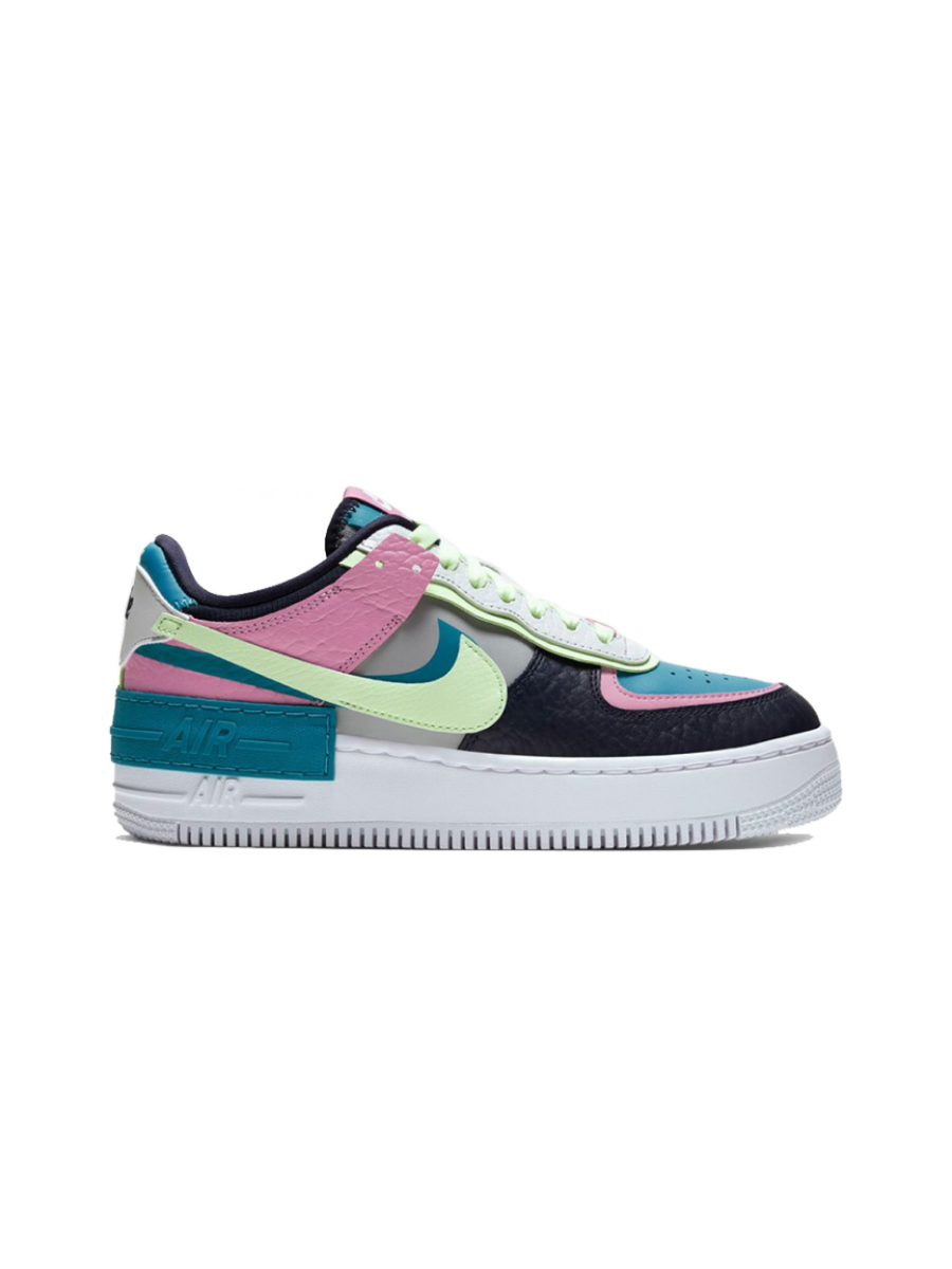 Картинка Кроссовки разноцветные Nike Air Force 1 Low Shadow Barely Volt Oracle Aqua