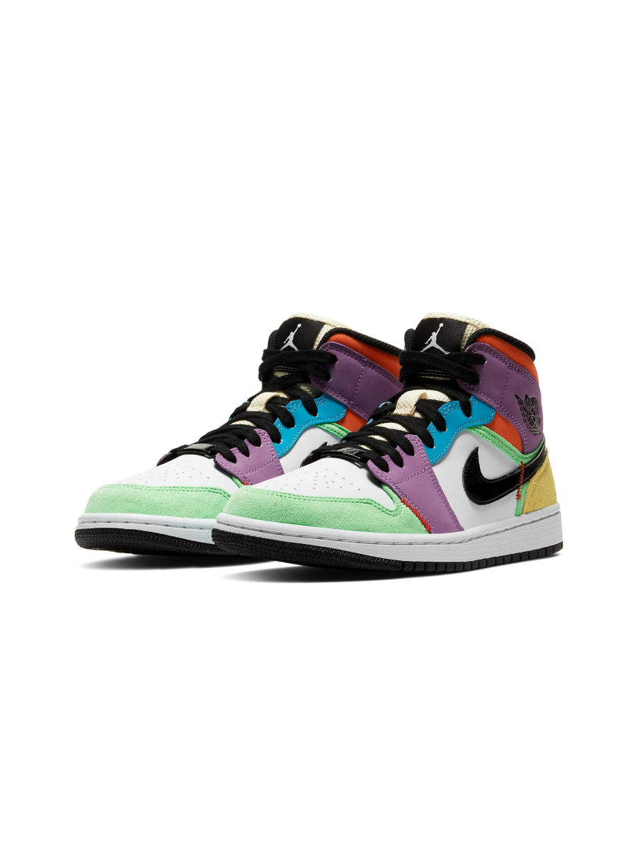 Картинка Кроссовки разноцветные Nike Air Jordan 1 Mid SE Multi-Color