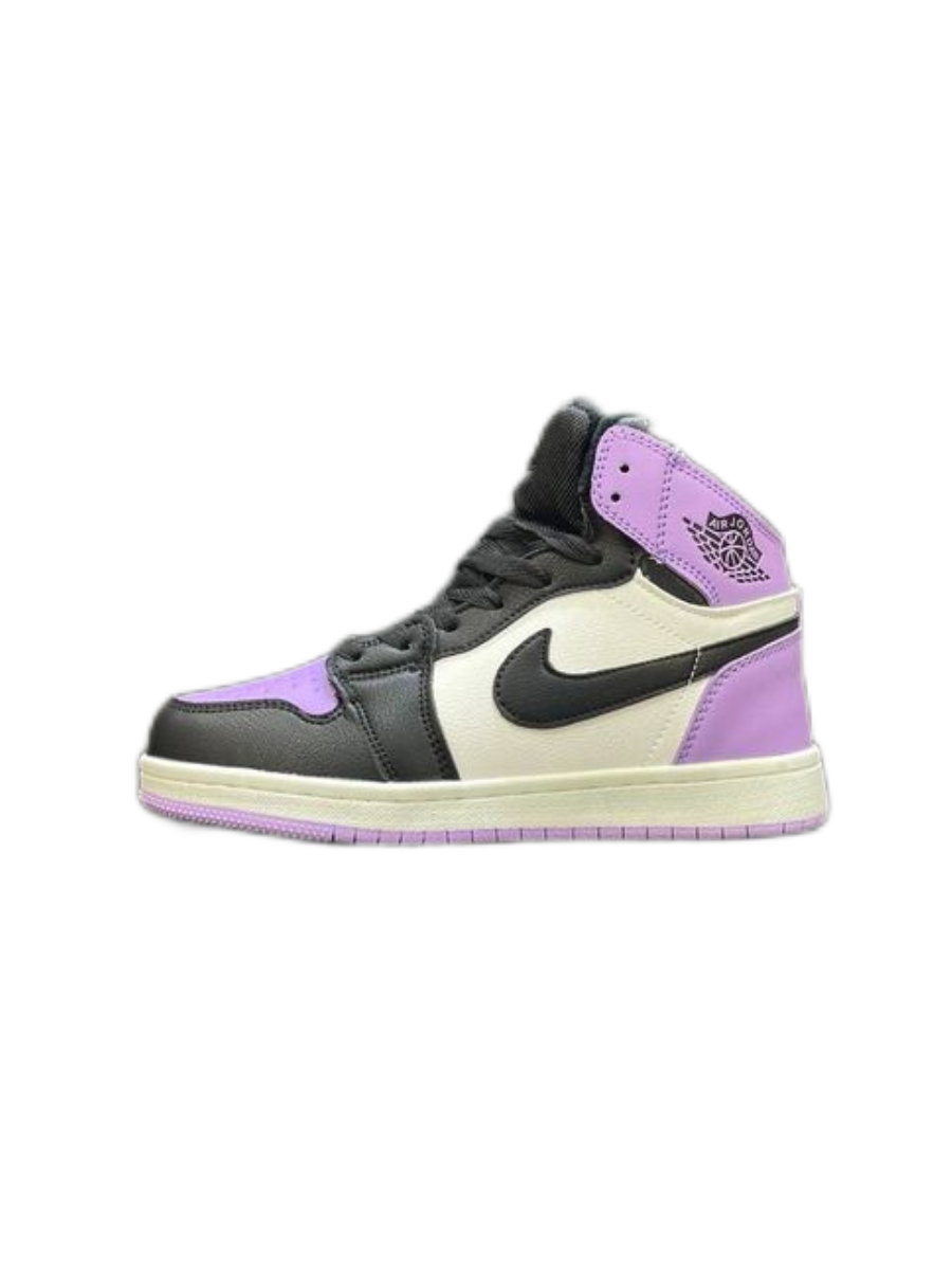 Картинка Кроссовки зимние с мехом термо Nike Air Jordan 1 Hight purple