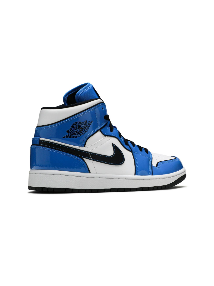 Картинка Кроссовки высокие для ходьбы Nike Air Jordan 1 Mid Signal Blue