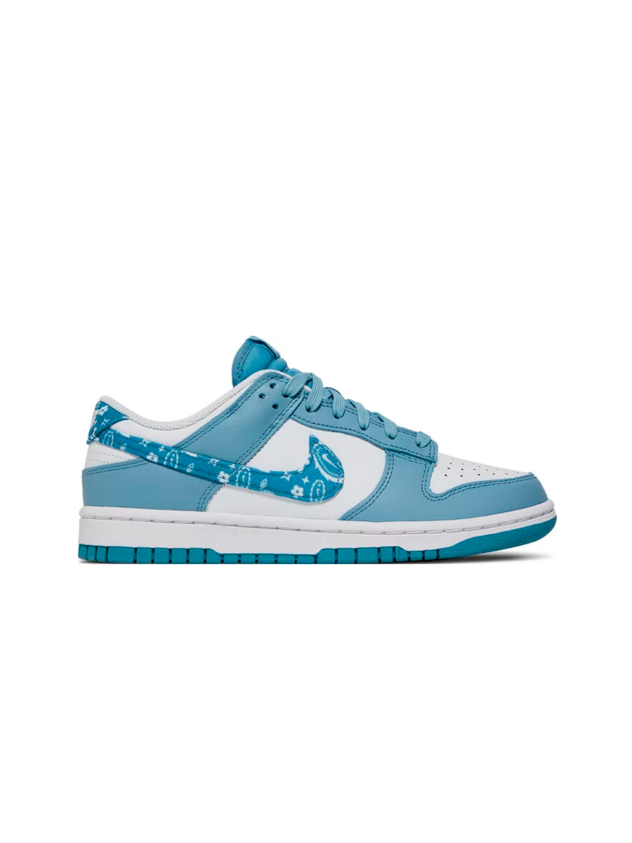 Картинка Кроссовки детские кожаные Nike Dunk Low Blue White Paisley