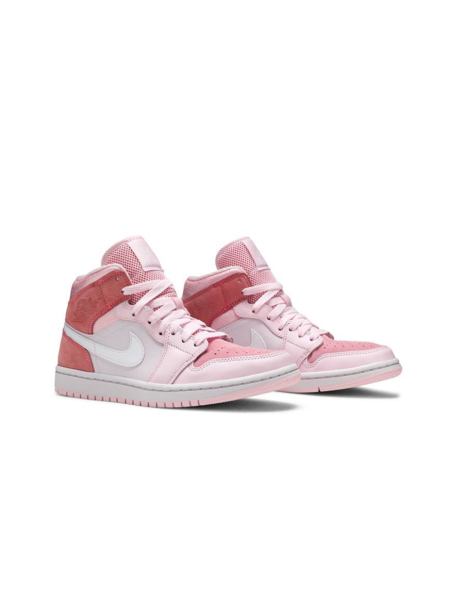 Картинка Кроссовки дышащие высокие Nike Air Jordan 1 Mid Digital Pink