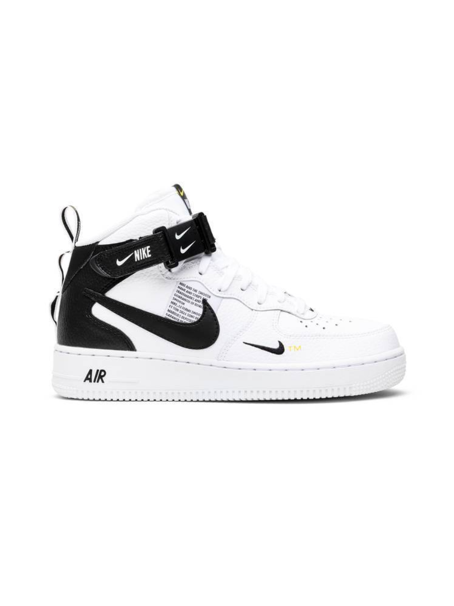 Картинка Кроссовки высокие Nike Air Force 1 Mid Utility White Black