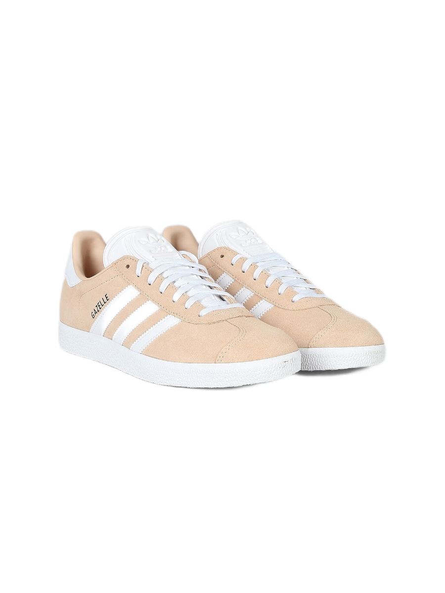 Картинка Кроссовки женские низкие с мехом Adidas Gazelle Peach