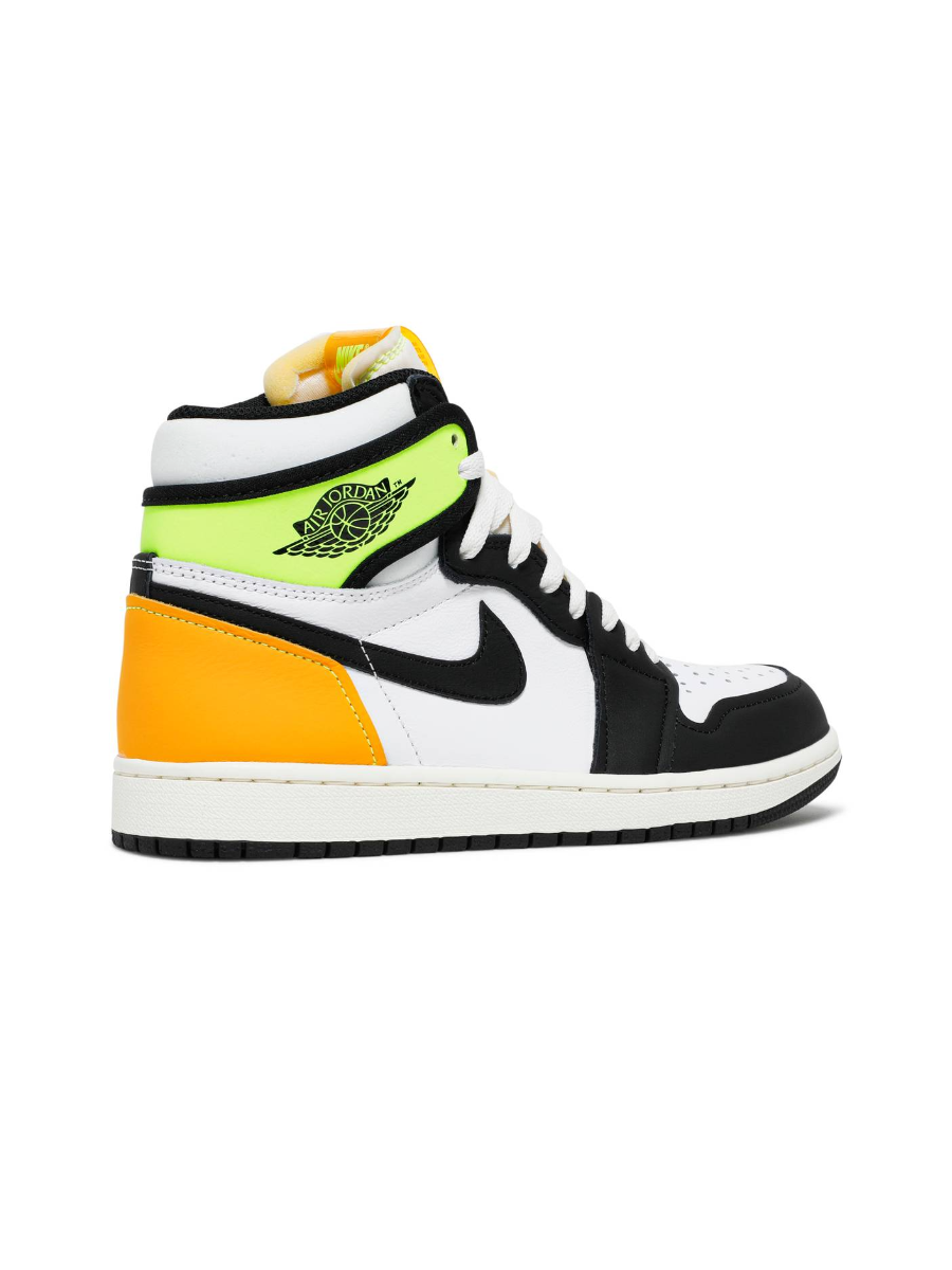 Картинка Кроссовки Nike Air Jordan 1 Retro High White Black Volt University Gold