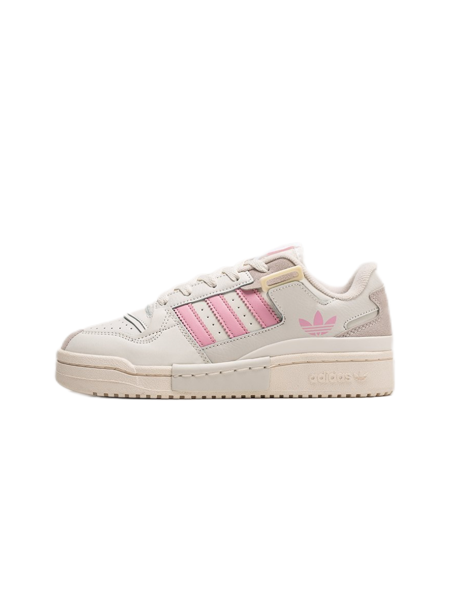 Картинка Кроссовки женские кожаные Adidas Forum 84 Low White Light Pink