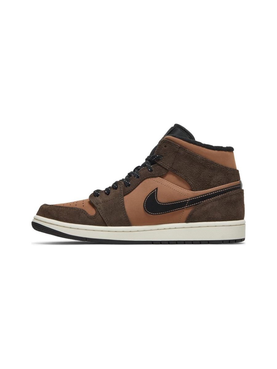 Картинка Кроссовки высокие Nike Air Jordan 1 Mid SE Dark Chocolate