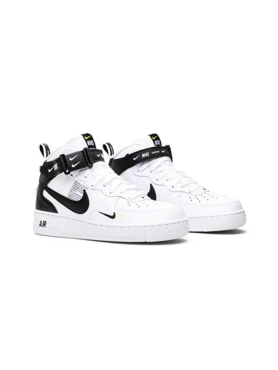 Картинка Кроссовки высокие Nike Air Force 1 Mid Utility White Black