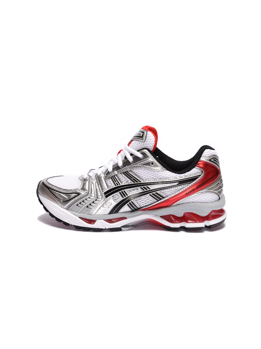 Картинка Кроссовки Asics Gel Kayano 14 Серебристо-Красные