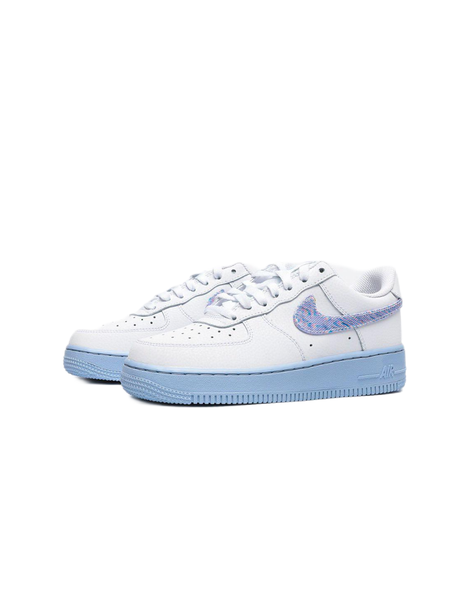 Картинка Кроссовки кожаные Nike Air Force 1 07 LV8 White Hydrogen Blue