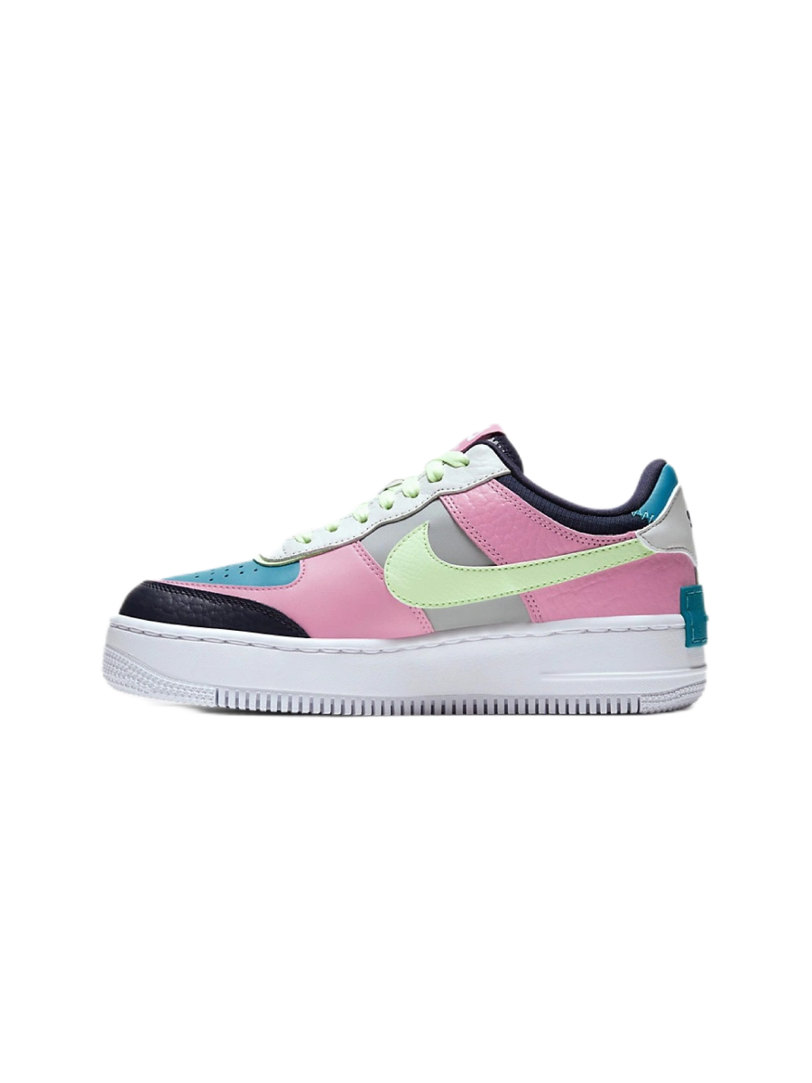 Картинка Кроссовки разноцветные Nike Air Force 1 Low Shadow Barely Volt Oracle Aqua