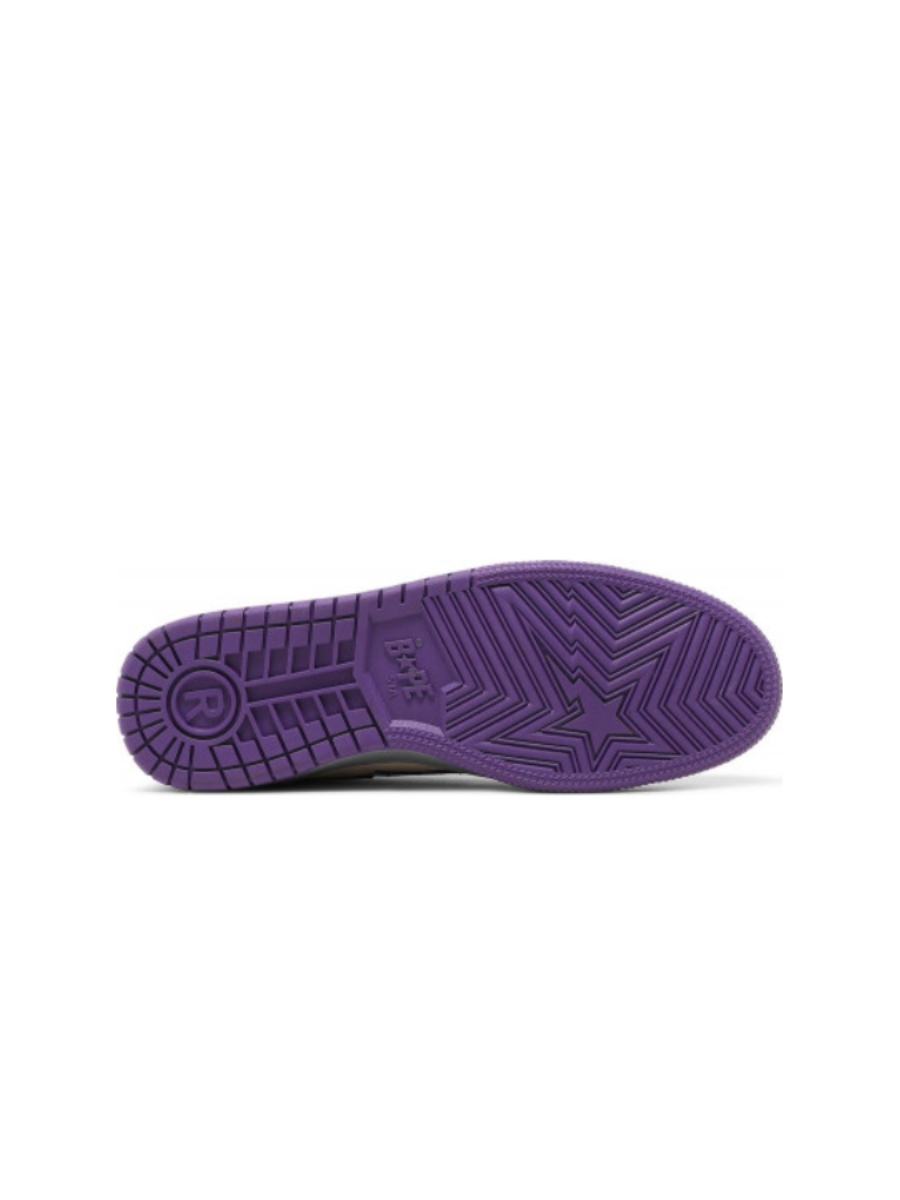 Картинка Кроссовки Bathing Ape Court Sta Mist Grey Royal Purple