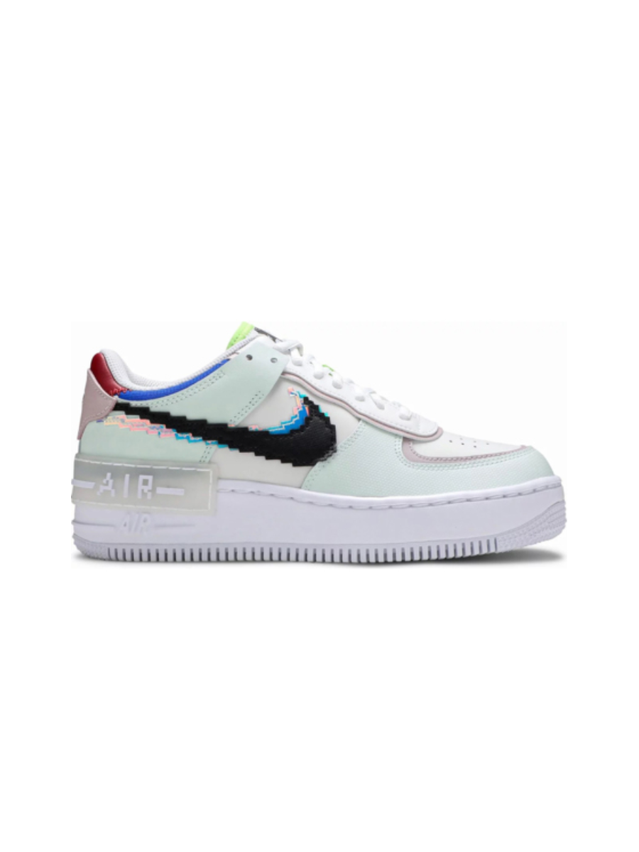 Картинка Кроссовки разноцветные Nike Air Force 1 Low Shadow 8 Bit Barely Green