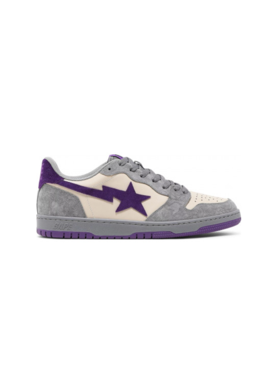 Картинка Кроссовки Bathing Ape Court Sta Mist Grey Royal Purple