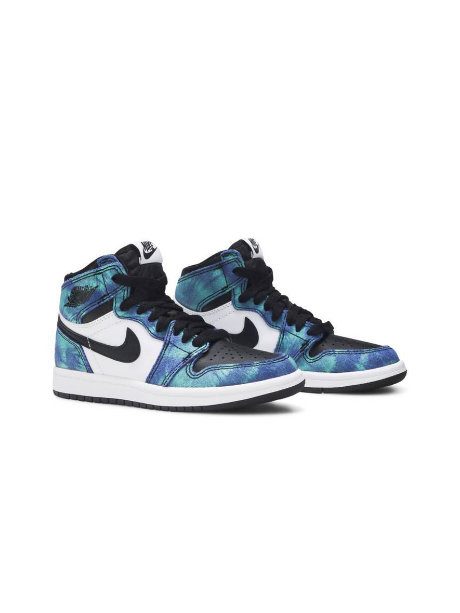 Картинка Кроссовки баскетбольные треккинговые Nike Air Jordan 1 Retro High Tie Dye